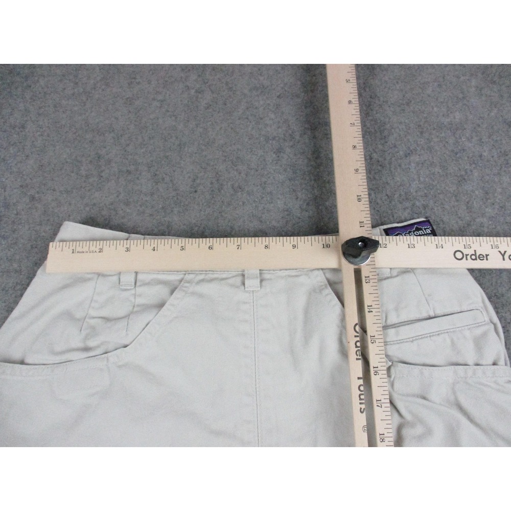Patagonia Shorts Mens 30 Biege Stand Up Canvas Outdoors Hiking Pockets Organic - Picture 8 of 10